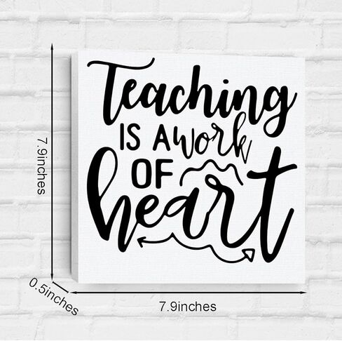 Thank You Teacher Gifts Funny Wall Art Decor Home Desk Room Decor Decorative Canvases Painting Teachers Day Thankings Day Birthday Appreational Gifts for Teacher Mentor Counselo in Saudi Arabia
