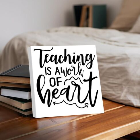 Thank You Teacher Gifts Funny Wall Art Decor Home Desk Room Decor Decorative Canvases Painting Teachers Day Thankings Day Birthday Appreational Gifts for Teacher Mentor Counselo in Saudi Arabia