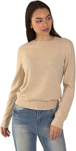 Women’s Daily Cashmere Sweater – 100% Pure Cashmere Crew Neck Pullover, Soft Lightweight Knit in Saudi Arabia