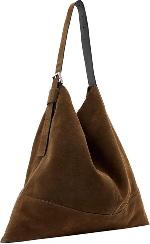 AllSaints Asha Suede Shldr, Fango Brown in Saudi Arabia
