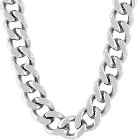 Classic 24 Inch Stainless Steel Link Chain - Men's Elegant Necklace with Fold Over Clasp in Saudi Arabia