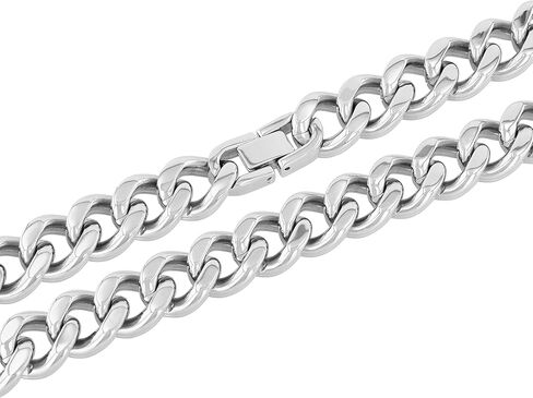 Classic 24 Inch Stainless Steel Link Chain - Men's Elegant Necklace with Fold Over Clasp in Saudi Arabia