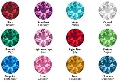 سلسلة مفاتيح مخصصة لحجر الميلاد - هدية من الفولاذ المقاوم للصدأ محفورة خصيصًا للأم والجدة ونانا - ما يصل إلى 12 اسمًا للأطفال مع بلورات جوهرة الميلاد - تذكار عائلي من الأحفاد in Kuwait