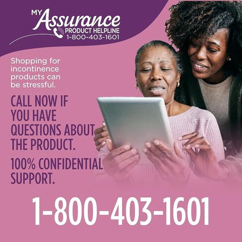 ملابس داخلية نسائية لسلس البول وبعد الولادة من Assurance، مقاس XL، أقصى قدرة على الامتصاص (54 قطعة)، مقاس X-Large، أبيض in Kuwait