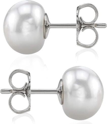 أقراط اللؤلؤ الحقيقي ذات الجودة AAAA المطلية بالذهب عيار 14 قيراط من THE PEARL SOURCE للنساء | أقراط مضادة للحساسية مع اللؤلؤ المستنبت الأصلي كهدايا للذكرى السنوية in Saudi Arabia