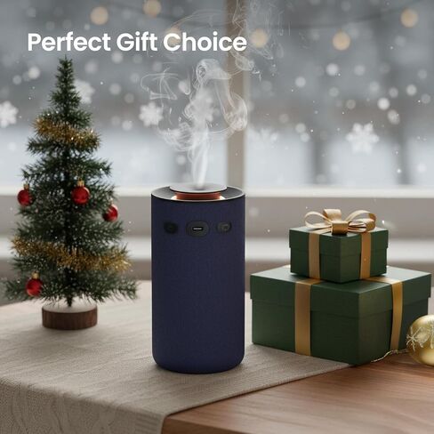 موزع روائح الزيوت العطرية بدون ماء من Aromabot، موزع رذاذ ذكي محمول بدون ماء للسيارة أو المنزل أو المكتب - أوضاع رذاذ مزدوجة، عملية تغليف قماش مريحة، بطارية قابلة لإعادة الشحن، ضوء LED in Kuwait