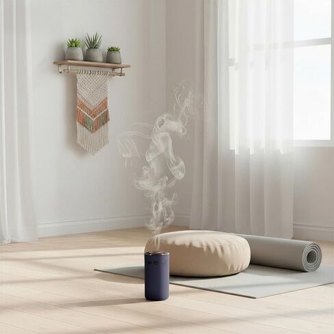 موزع روائح الزيوت العطرية بدون ماء من Aromabot، موزع رذاذ ذكي محمول بدون ماء للسيارة أو المنزل أو المكتب - أوضاع رذاذ مزدوجة، عملية تغليف قماش مريحة، بطارية قابلة لإعادة الشحن، ضوء LED in Kuwait