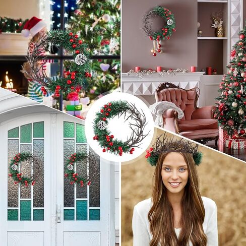 Jesus Crown of Thorns 11" Wearable Crown of Thorns for Cross Christmas Tree Topper Small Xmas Christian Gifts Religious Wreath Ring for Wall Window Fireplace Ornament Decor in Kuwait