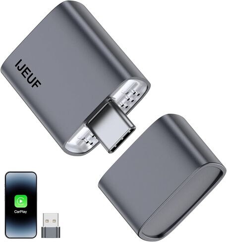 Mini CarPlay Wireless Adapter,Wireless Carplay Adapter,No Cable,Instant Connection,100% Restore Sound & Lmages, for iPhone iOS 10+ and Car from 2018+ in Saudi Arabia
