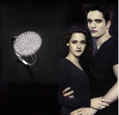 خاتم زفاف Twilight Bella Swan من الفضة الأصلية، فضة استرليني 925، خاتم نسائي من الزركون الصغير Pavé مع صندوق قلب مجوهرات، خاتم خطوبة Breaking Dawn Bella Swan (9) in Saudi Arabia