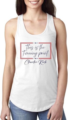Freedom Charlie, God, Family, Patriotism, Red, White, and Blue, American Activist Ladies Racerback Tank Top in Saudi Arabia
