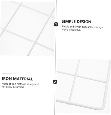 Cabilock 4pcs Wall Panel for Photo Display Scandinavian Style Iron Picture Frames Multifunctional Wire Grid Decor for Bedroom Dorm Room and Living Room in Saudi Arabia