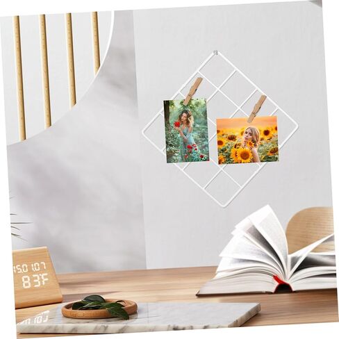 Cabilock 4pcs Wall Panel for Photo Display Scandinavian Style Iron Picture Frames Multifunctional Wire Grid Decor for Bedroom Dorm Room and Living Room in Saudi Arabia