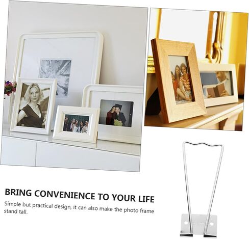 Cabilock 10pcs Iron Photo Frame Brackets Sturdy Picture Holders for Smooth Display Stand Non- Design for Pictures for Studios and Family Use in Saudi Arabia