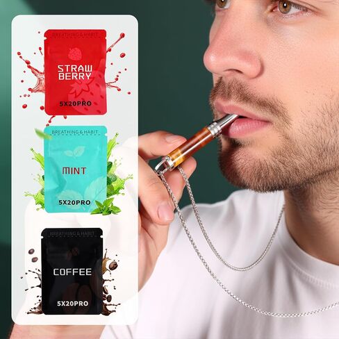Breathing Necklace, Breathe Free Necklace for Stress Relief, Meditation & Relaxation, Anxiety Necklace Mindful Breathefree Calm Tool with Plant Cores, Natural Switch from Bad Habit in Saudi Arabia