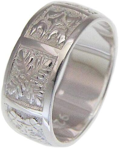 Arthur's Jewelry 925 sterling silver Hawaiian honu turtle quilt 8mm band ring size 3-14 in Saudi Arabia