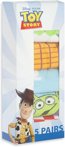 Disney Toy Story Unisex Calf Socks Set of 5 | Multicoloured Pizza Planet & Character Prints | Everyday Wear in Saudi Arabia