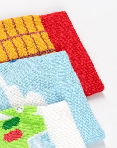 Disney Toy Story Unisex Calf Socks Set of 5 | Multicoloured Pizza Planet & Character Prints | Everyday Wear in Saudi Arabia