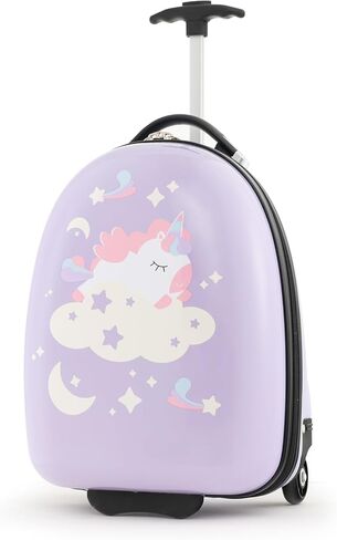 Goplus Kids Luggage, 16’’ Carry On Suitcase with Wheels, Waterproof Hard Shell, Lightweight Rolling Luggage for Travel, Birthday Christmas Gifts for Toddlers, Children, Boys, Girls (Blue-Astronaut) in Saudi Arabia