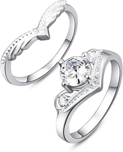 Silver Plated Princess Cut Created Pink Topaz CZ Cubic Zirconia Pave Filled Wedding Engagement Proposal Women's Ring 2PCS Halo Set Band for Mom Bridal Lover 9# in Saudi Arabia
