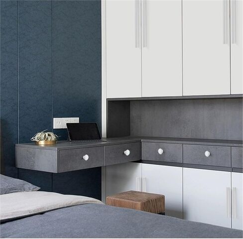 10 Single-Hole Drawer Pulls, Retro Round Door Handles, Home Decor, Practical Cabinets(Brushed Nickel) in Saudi Arabia
