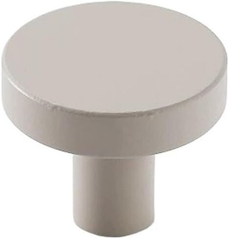 10 Single-Hole Drawer Pulls, Retro Round Door Handles, Home Decor, Practical Cabinets(Brushed Nickel) in Saudi Arabia