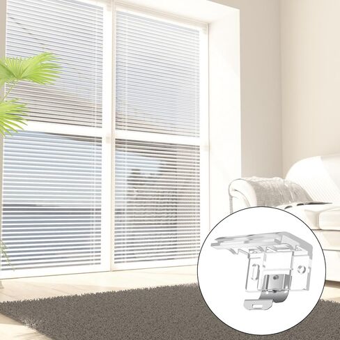 4 Pcs Mounting Bracket with Metal Clip, Cordless Shade Bracket Blinds Replacement Parts Brackets for Blinds Only for 1" (25mm) Cordless Pleated Shades in Saudi Arabia