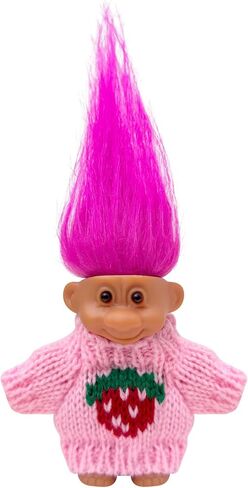 Retro Vintage Lucky Troll Dolls Assorted Hair Colors Chromatic Adorable for Collections, School Project, Arts and Crafts, Party Favors (Pink) in Saudi Arabia