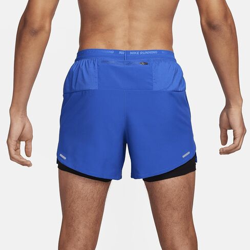 Nike Stride Men's Dri-FIT 5" 2-in-1 Running Shorts (Game Royal/Black/Black, FN2992-480) Size Small in Saudi Arabia