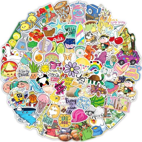 400PCS Water Bottle Sticker Pack, Funny Vinyl Stickers for Kids Teens, Bulk Waterproof Decals for Laptop Skateboards Notebooks Girls Boys Students Adults Party Favors School Rewards Room Decor in Kuwait