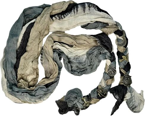 handmade Boho Gypsy dread wrap for Women Gradient Colored scarf Hippie Hair extention braids in Saudi Arabia