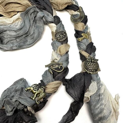 handmade Boho Gypsy dread wrap for Women Gradient Colored scarf Hippie Hair extention braids in Saudi Arabia