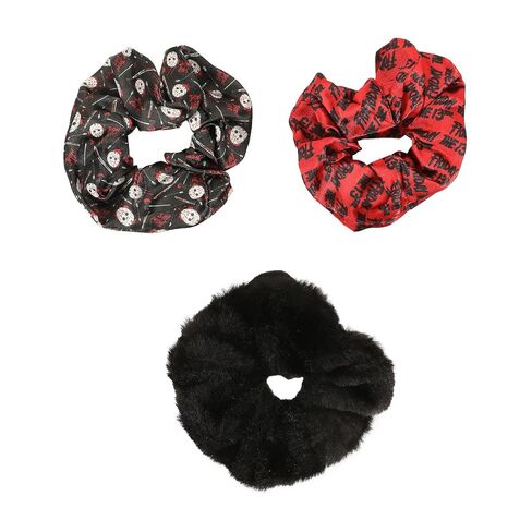 Friday the 13th AOP Stuffed Head 3 Pack Scrunchie Set in Saudi Arabia