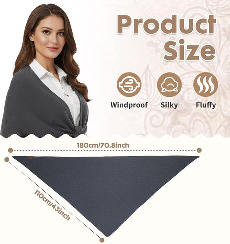 Barelove Winter Shawl Wraps Women Knitted Shawls and Wraps Cardigan Cape Wool Cashmere Shoulder Top Sweater Shawl Scarf 2025 in Saudi Arabia