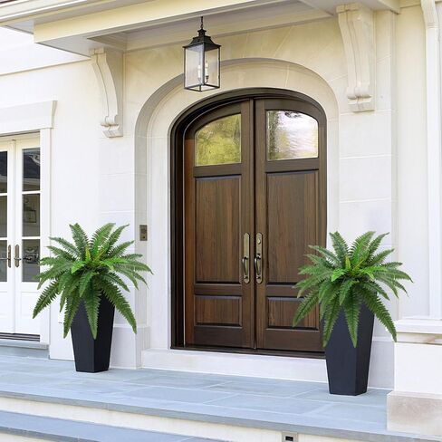 36" Artificial Boston Ferns Bush Plants, Set of 2, Large Faux Ferns Hanging Decor with 39 Fronds, Fake Vines Indoor Or Outdoors Planter for Home and Office Decor in Saudi Arabia