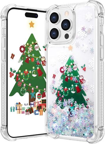 Maxdara Christmas Case for iPhone 11, Merry Christmas Snowman Pattern Glitter Liquid Bling Sparkle Cute Case for Girls Children Women Gifts Christmas Case for iPhone 11 6.1 inches(Snowman) in Kuwait