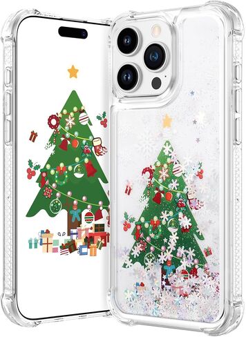 Maxdara Christmas Case for iPhone 11, Merry Christmas Snowman Pattern Glitter Liquid Bling Sparkle Cute Case for Girls Children Women Gifts Christmas Case for iPhone 11 6.1 inches(Snowman) in Kuwait