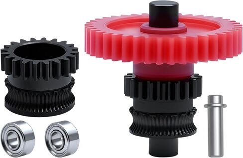 Hardened Steel Extruder Gear Kit for Neptune 4 Series, 3D Printer DLC Nano Coating Hardened Steel Extruder Dual Gear and POM Gear Kit for Elegoo Neptune 4/Pro/Plus/Max in Kuwait