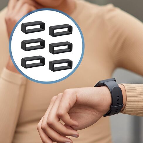 6 قطع حزام ساعة حلقة حامل حارس 20 مم سيليكون حزام ساعة حامل حلقة استبدال حلقات تثبيت حزام الساعة قفل لساعات المطاط السيليكون حزام ساعة رياضية ذكية مشبك حلقة الملحقات in Saudi Arabia