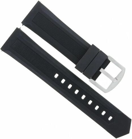 حزام Ewatchparts مطاطي 21 ملم متوافق مع تاغ هوير فورمولا 1 موديل WAH1110 CAH1110 أسود in Saudi Arabia
