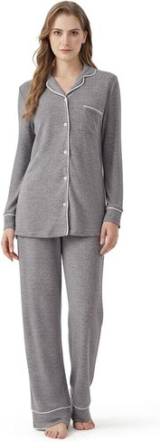 Zylioo Tall Women's Pajama Set, Soft Long Sleeve Lounge Sleepwear 2 Piece PJs for Tall Women with Long Pants & Pockets in Saudi Arabia