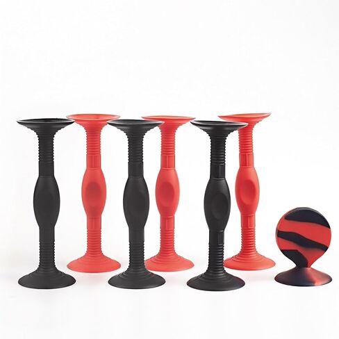 مجموعة ألعاب رمي السهام الماصة المصنوعة من السيليكون من جوكزان، لعبة آمنة للاستخدام الداخلي والخارجي للأطفال والعائلة (حجم كبير 7 قطع، يمكن لصقها بسهولة) in Kuwait