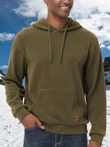 Mens Casual Pullover Hoodie Long Sleeve Hooded Sweatshirt Mens Clothing in Saudi Arabia