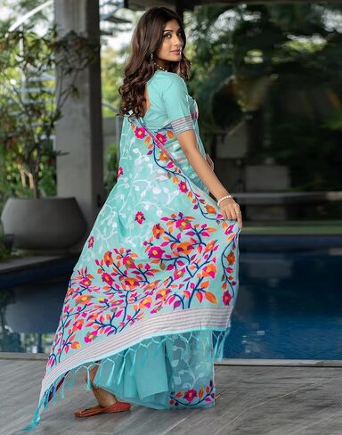 ساري نسائي من قطن الجاكار مع قطعة بلوزة غير مخيطة in Saudi Arabia