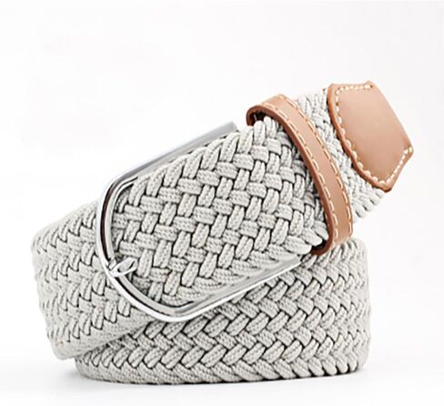 Braided Elastic Belt - Stretchy Waist Belt for Men & Women, Comfortable Flexible Strap with Adjustable Buckle in Saudi Arabia