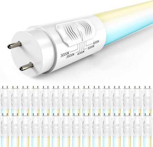 Sunco 10 Pack T8 LED LED 4 أقدام ، استبدال أنبوب الفلورسنت LED ، ضوء أنبوب LED 4 أقدام ، تجاوز الصابورة ، 18W ، 2200 LM ، CCT 3000K/3500K/4000K/5000K/6000K ، قوة واحدة ، عدسة Frosted UL in Kuwait