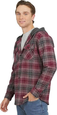 قميص Quiksilver الرجالي ذو المقاس العادي المريح الناعم ذو القلنسوة بأزرار سفلية (S-XL) in Saudi Arabia