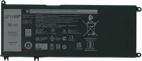 JHT2H Battery 52Wh 6500mAh 4-Cell 7.6V Compatible with Dell Latitude 7310 7410 / Latitude 7410 Chromebook Enterprise Series Y7HR3 35J09 4V5X2 HRGYV WY9MP XMV7T 009YYF in Saudi Arabia