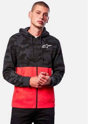 Alpinestars 1213-51050-1816-L: Camo Block Hoodie Char Htr/Wrm Rd Lg in Saudi Arabia