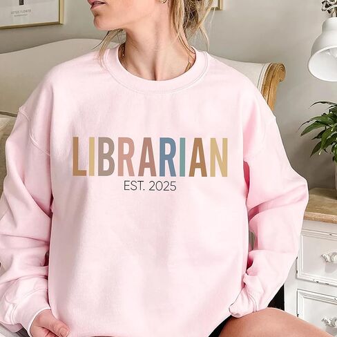 Personalized Librarian Sweatshirt, Custom Book Lover Shirt, Library Staff Gift, Gift for Bookworm in Saudi Arabia